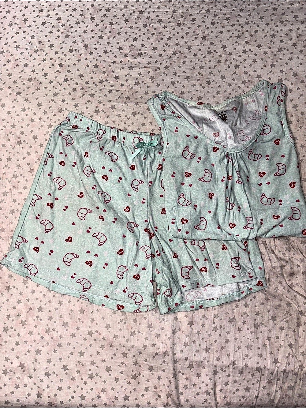 Just Be Green & Red Printed Matching Set